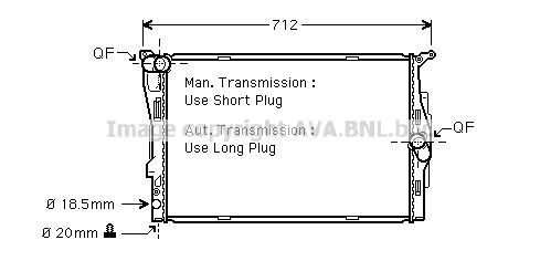 AVA QUALITY COOLING Радиатор, охлаждение двигателя BW2292